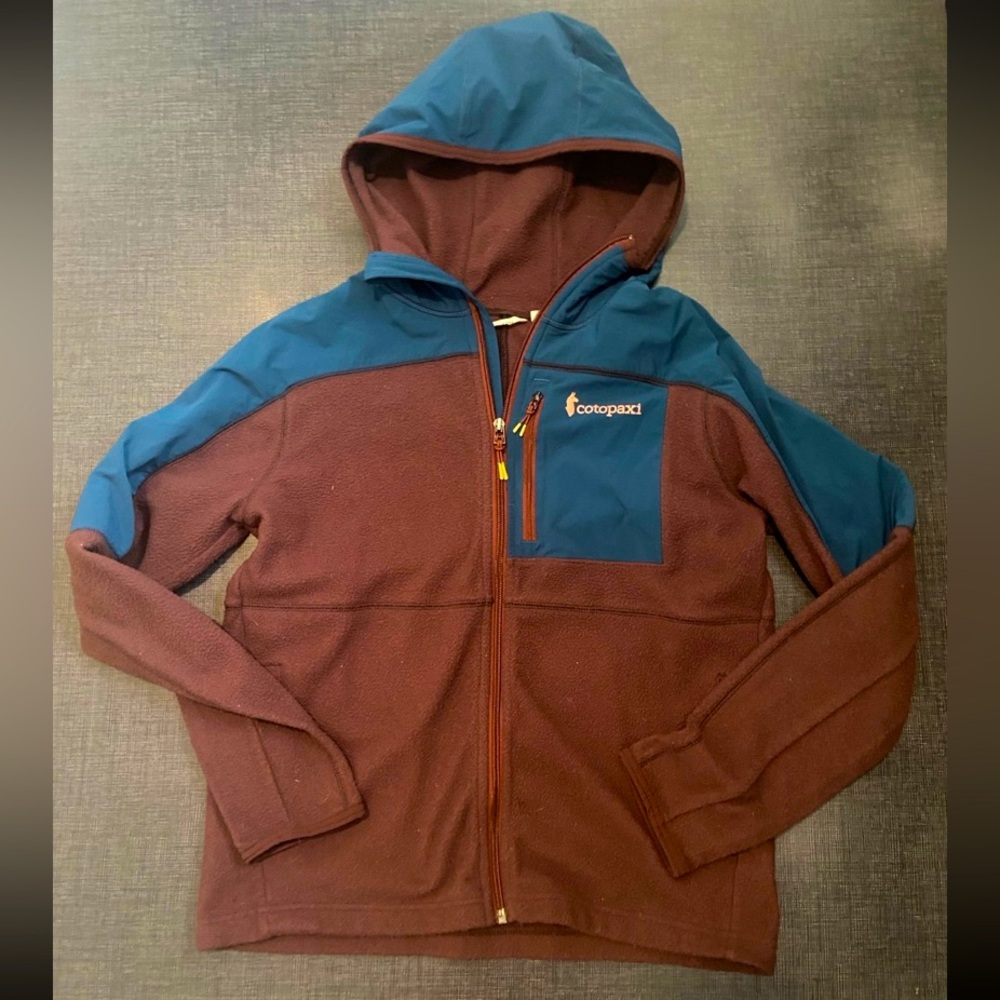 Cotopaxi Blue and Brown Hoodie